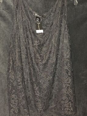Ashley Stewart Black Lace Tank Size 22/24